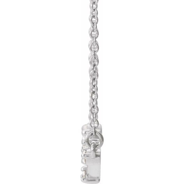 14K White 1/10 CTW Natural Diamond Constellation 18' Necklace