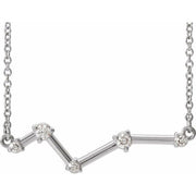14K White 1/10 CTW Natural Diamond Constellation 18' Necklace