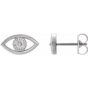 Sterling Silver Evil Eye Earrings