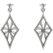 Sterling Silver Vintage-Inspired Dangle Earrings