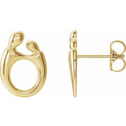 14K Yellow Mother and Child® Left Earring