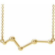 14k Yellow Constellation Bar 18' Necklace