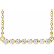 14K Yellow 1/4 CTW Lab-Grown Diamond Bar 18' Necklace