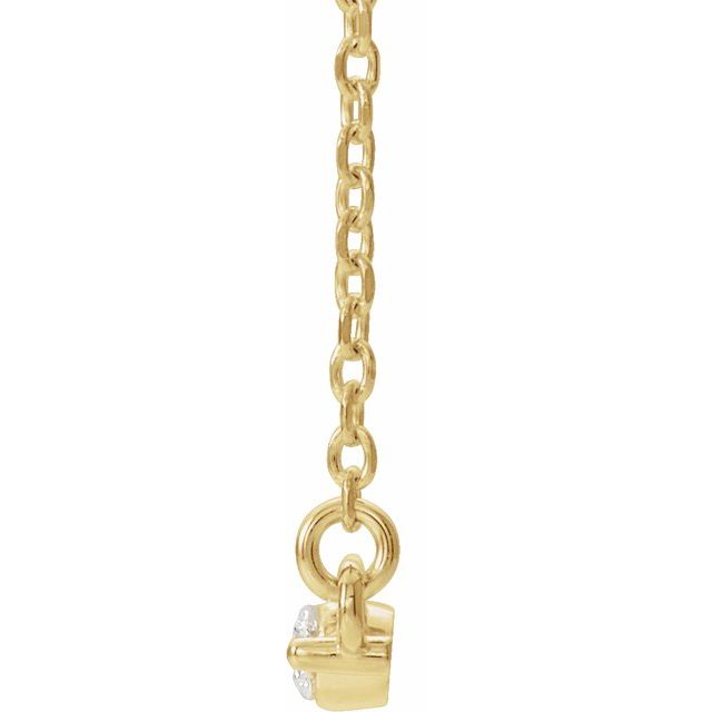 14K Yellow 1/4 CTW Lab-Grown Diamond Bar 18' Necklace