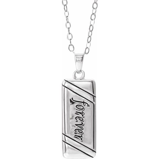 Sterling Silver Forever Companion Ash Holder 18' Necklace