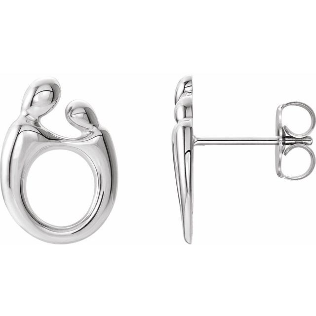 Sterling Silver Mother And Child® Left Earring