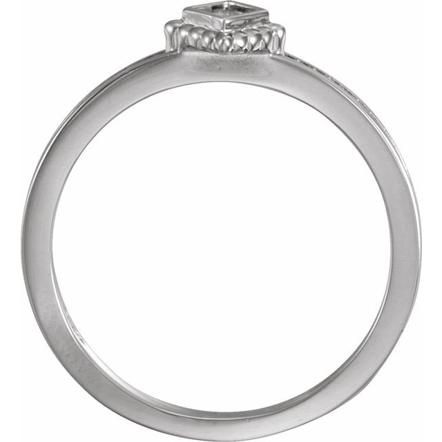 Sterling Silver Natural Mozambique Garnet Family Stackable Ring