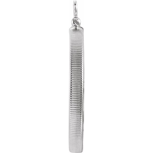 Sterling Silver Coin Frame Bezel Dangle for 26.5x2 mm Coin