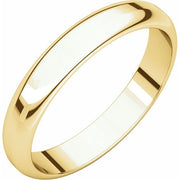 14k Yellow 3.5 Mm Half Round Band Size 4.5