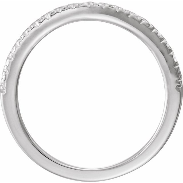 14K White 1/4 CTW Natural Diamond French-Set Band