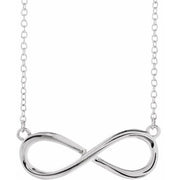 Sterling Silver Infinity-inspired 16-18' Necklace