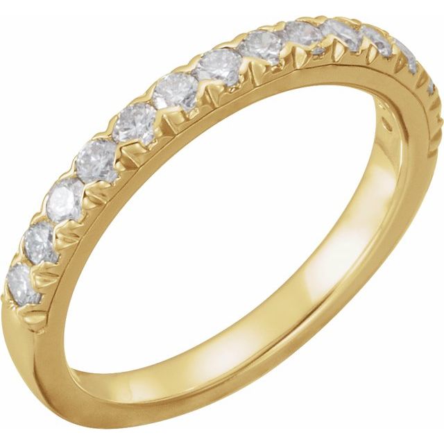 14K Yellow 1/2 CTW Natural Diamond French-Set Band