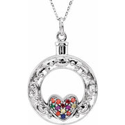 Sterling Silver Celebration of Life Heart Ash Holder 18' Necklace