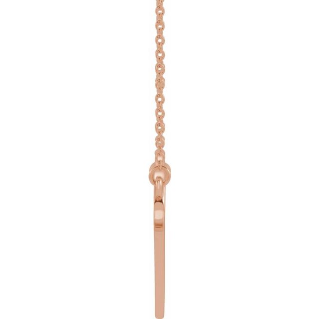 14K Rose Engravable Famly Heart 18' Necklace