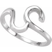 14K White Freeform Ring