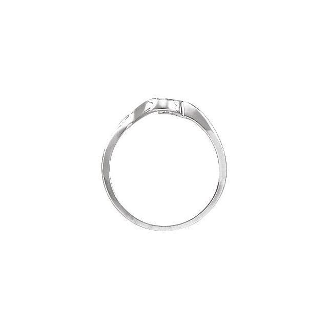 14K White Freeform Ring