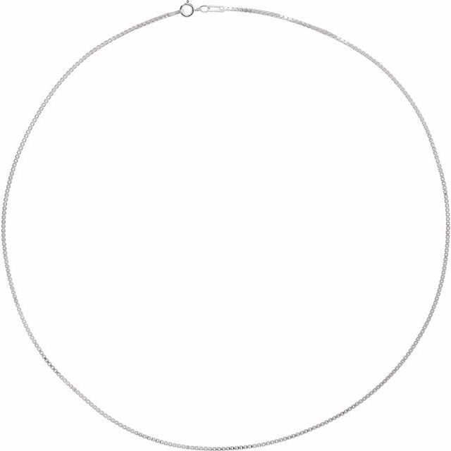 Sterling Silver 1.3 Mm Diamond-cut Box 18' Chain