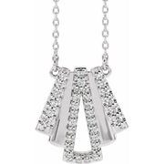 14K White 1/4 CTW Natural Diamond Art Deco 18' Necklace