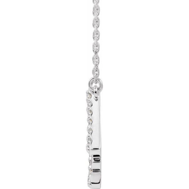 14K White 1/4 CTW Natural Diamond Art Deco 18' Necklace