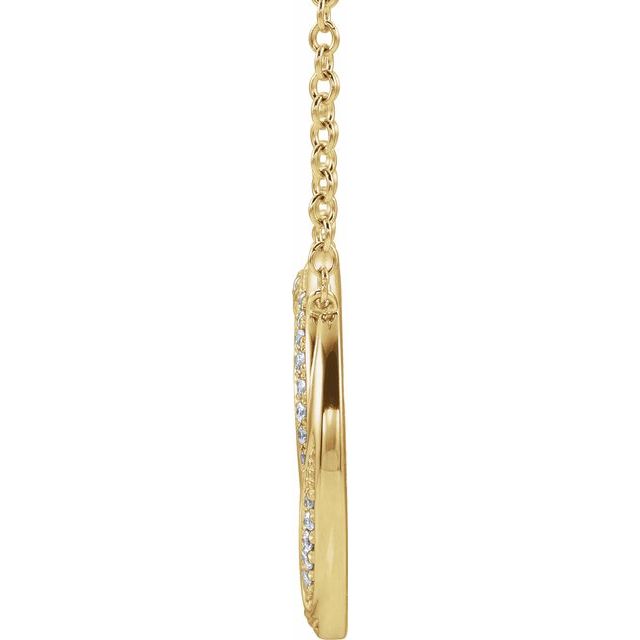 14K Yellow 1/5 CTW Natural Diamond Circle 16-18' Necklace