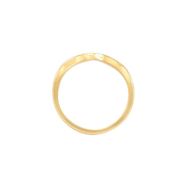 14k Yellow Freeform V Ring