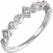 14k White 1/5 Ctw Natural Diamond Anniversary Band