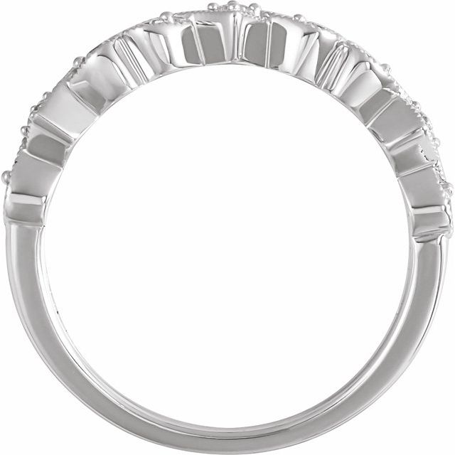 14k White 1/5 Ctw Natural Diamond Anniversary Band