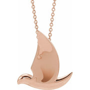 14K Rose Holy Spirit Dove 16-18' Necklace