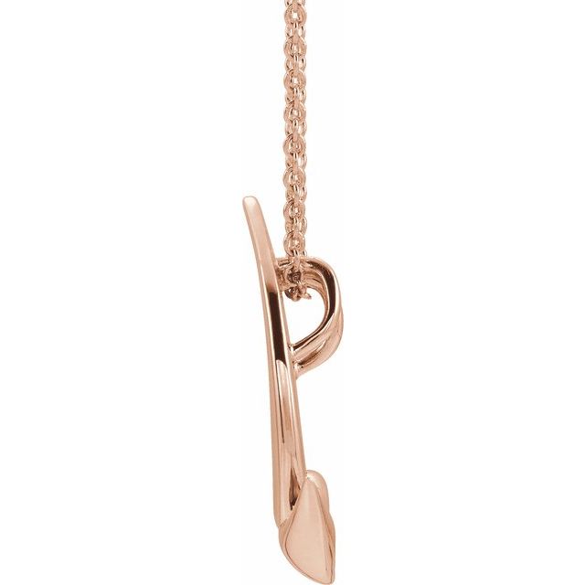 14K Rose Holy Spirit Dove 16-18' Necklace