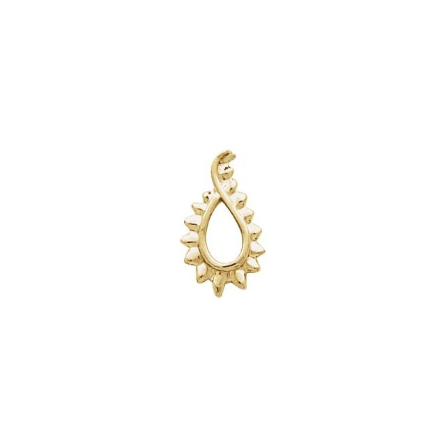 14k Yellow Freeform Pendant
