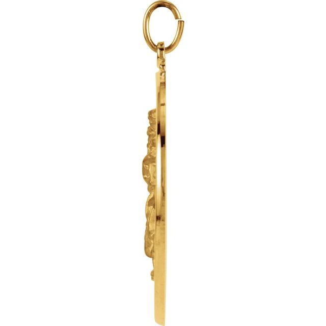 14K Yellow 29 mm St. Christopher Medal