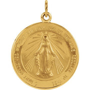 14K Yellow 20 mm Miraculous Medal