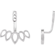 14K White Earring Jackets