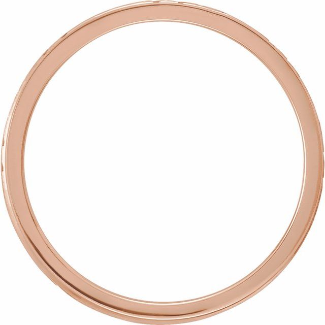 14K Rose 6 mm Grooved Band Size 11