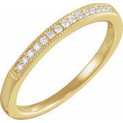 14K Yellow 1/10 CTW Natural Diamond Matching Band