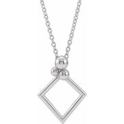 Sterling Silver Geometric 16-18' Necklace