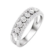 14K White 1/2 CTW Natural Diamond Anniversary Band