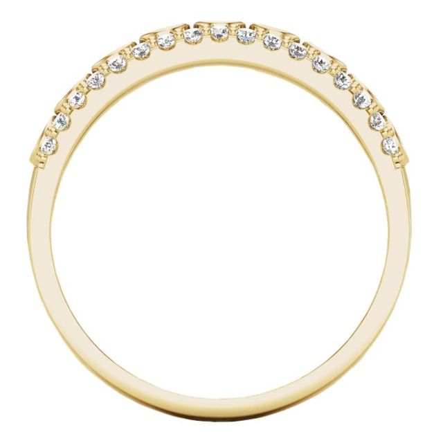 14K Yellow 1/2 CTW Natural Diamond Anniversary Band