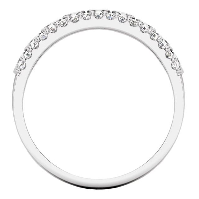 14K White 1/2 CTW Natural Diamond Anniversary Band