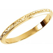 14k Yellow 2 Mm Matching Band Size 5.5