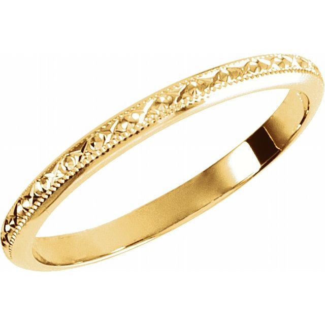 14k Yellow 2 Mm Matching Band Size 5