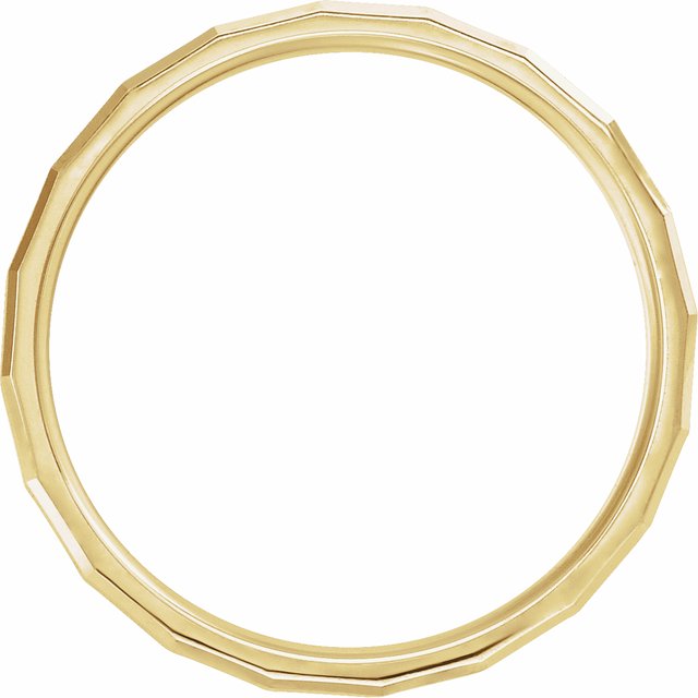 14K Yellow 5 mm Geometric Band  Size 7.5