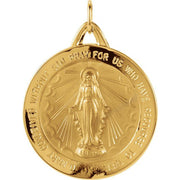 14K Yellow 25 mm Miraculous Medal
