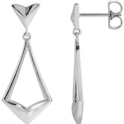 Sterling Silver Geometric Dangle Earrings