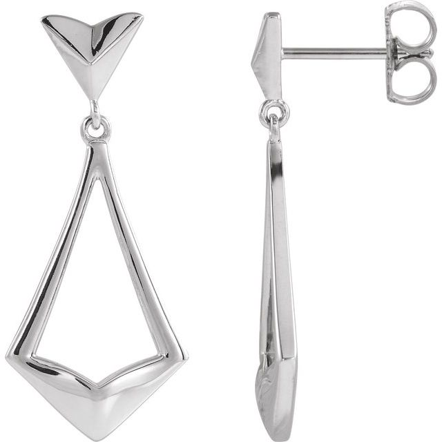 Sterling Silver Geometric Dangle Earrings