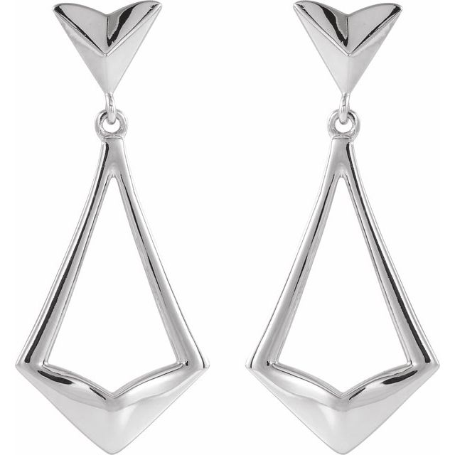 Sterling Silver Geometric Dangle Earrings