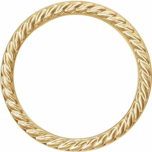 14K Yellow 6 mm Rope Pattern Band Size 9.5