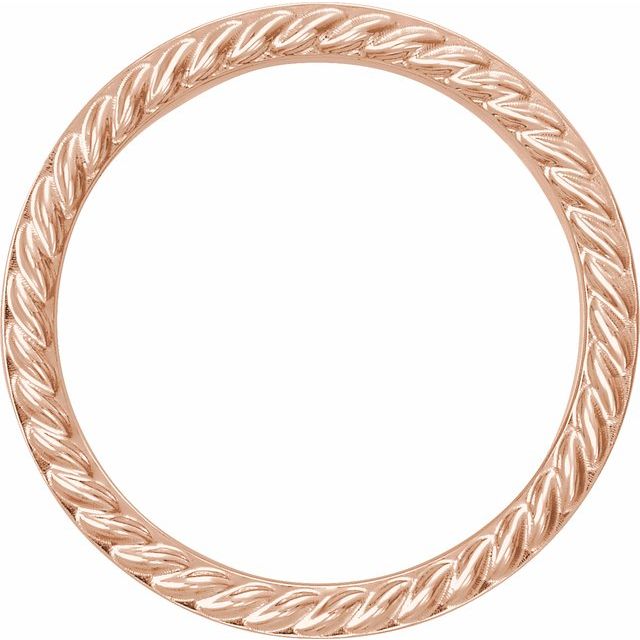 14K Rose 6 mm Rope Pattern Band Size 11.5