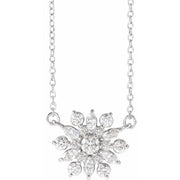 14K White 1/2 CTW Natural Diamond Vintage-Inspired 18' Necklace