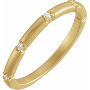 14k Yellow  .07 Ctw Natural Diamond Five-stone Anniversary Band